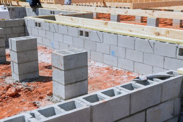 Cement Block Installation in Mechanicsville