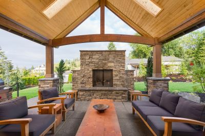 Outdoor Fireplace Installation
